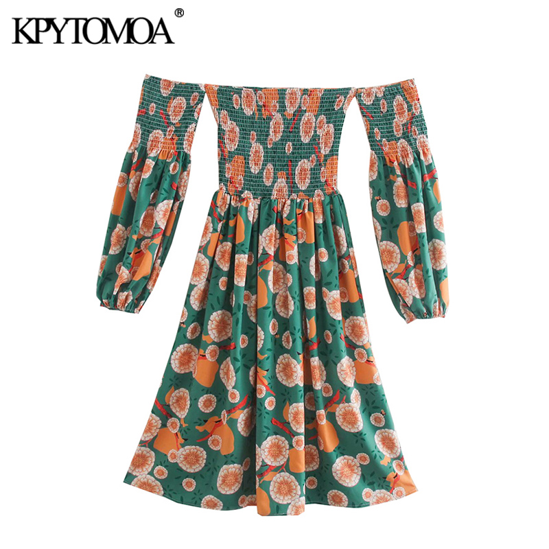 KPYTOMOA Women 2020 Chic Fashion Elastic Smocked Floral Print Mini Dress Vintage Slash Neck Long Sleeve Female Dresses Mujer, As pictuer
KPYTOMOA Women 2020 Chic Fashion Elastic Smocked Floral Print Mini Dress Vintage Slash Neck Long Sleeve Female Dresses Mujer, As pictuer