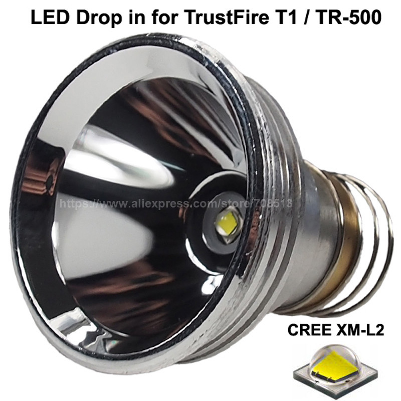 TrustFire T1 Cree XM-L2 1000 Lumens 8.4V LED Drop-in Module for TrustFire T1 / TR-500 Flashlight (Dia. 53mm) Y200727
TrustFire T1 Cree XM-L2 1000 Lumens 8.4V LED Drop-in Module for TrustFire T1 / TR-500 Flashlight (Dia. 53mm) Y200727
