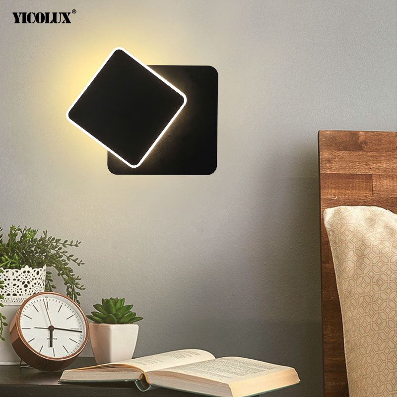 Wall Lamps for Bedroom living room square white black body AC90-260V Indoor Led Wall Lamp Rotatable Plated Metal 5W/16W Sconce
Wall Lamps for Bedroom living room square white black body AC90-260V Indoor Led Wall Lamp Rotatable Plated Metal 5W/16W Sconce