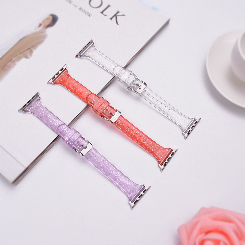 Women Glitter Soft Silicone Sports iWatch Band Strap for Apple Watch Series 5/4/3/2/1 (38mm 40mm 42mm 44mm)
Women Glitter Soft Silicone Sports iWatch Band Strap for Apple Watch Series 5/4/3/2/1 (38mm 40mm 42mm 44mm)