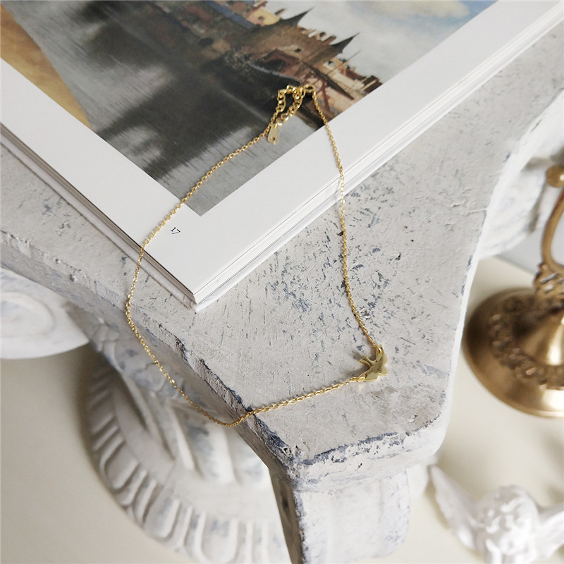 INZATT Real 925 Sterling Silver Cute Bird Animal Choker Necklace Boho FINE Jewelry For Women Party Trendy Accessories Gift LJ200831