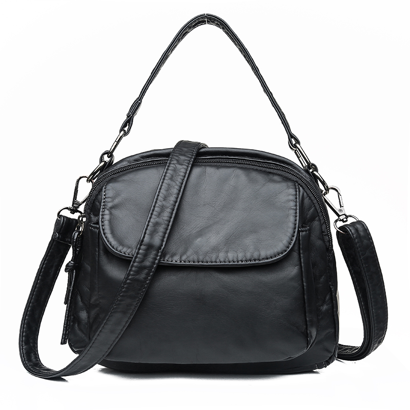 Retro High Quality Soft Washed Artificial Leather Women Messenger Bag Lady Shoulder Bag Small Female Handbag, Black
Retro High Quality Soft Washed Artificial Leather Women Messenger Bag Lady Shoulder Bag Small Female Handbag, Black