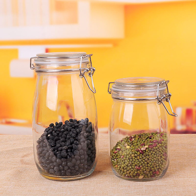 Snap sealed glass jar transparent kitchen grain storage tank wholesale supply dried fruit sealed glass jar
Snap sealed glass jar transparent kitchen grain storage tank wholesale supply dried fruit sealed glass jar