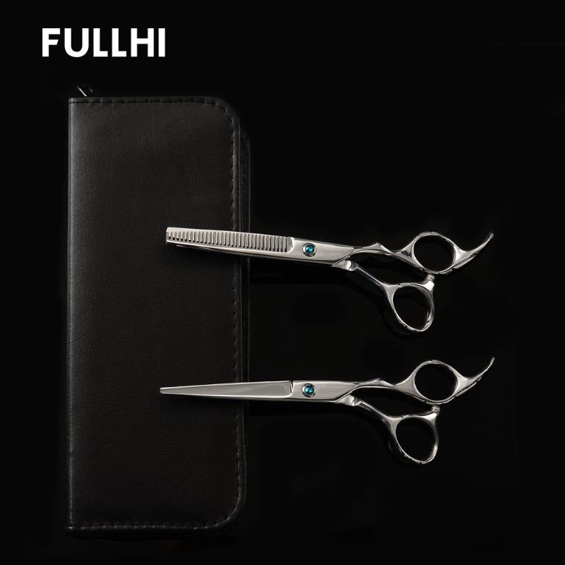 6 in Hair Scissors of Hairdressers for Hair Salons Hairstyle Hairdressing Cutting Thinning Scissors Haircuts Case Razor Shears