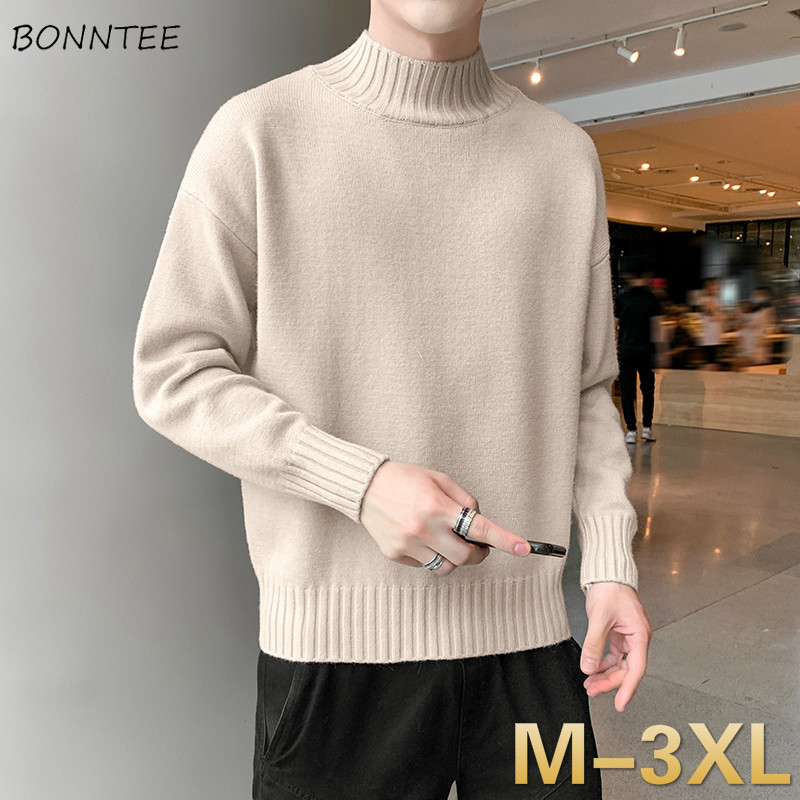 Pullovers Men Plus-size 3XL Well-fitting Solid Simple Semi-high Collar Knitted Sweaters Male All-match Leisure Korean-style Chic, 222-green
Pullovers Men Plus-size 3XL Well-fitting Solid Simple Semi-high Collar Knitted Sweaters Male All-match Leisure Korean-style Chic, 222-green
