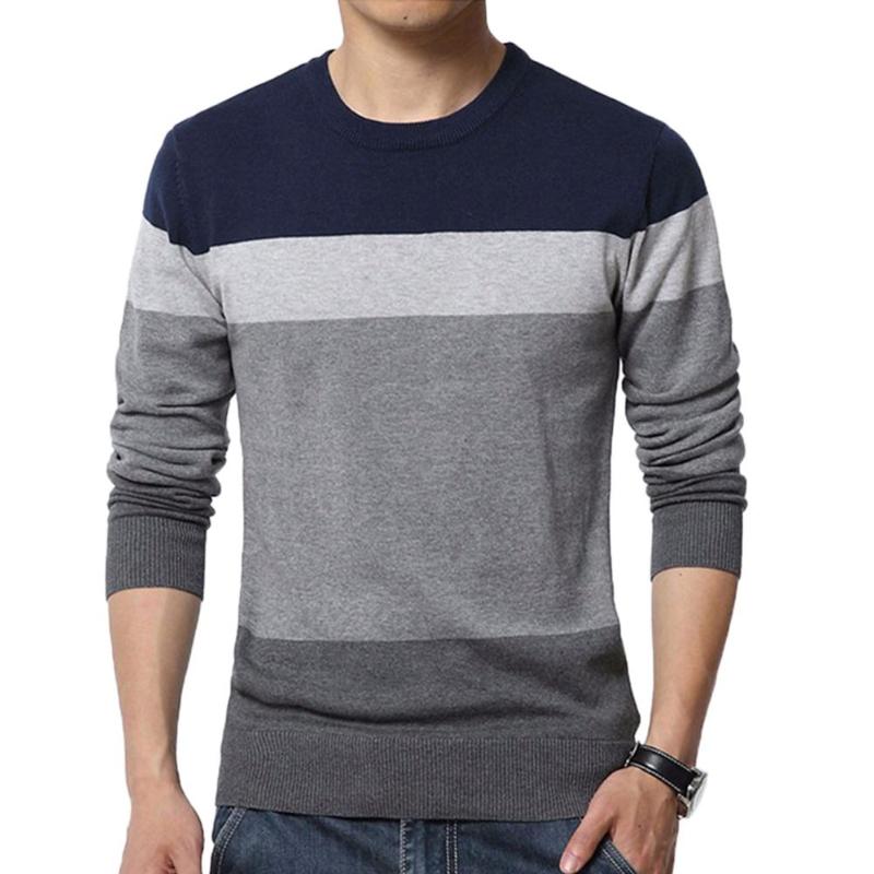 Chic Men Sweaters Color Block O Neck Long Sleeve Pullover Sweaters Men's Blouse Knitted Sweater pull homme Pullover, Black
Chic Men Sweaters Color Block O Neck Long Sleeve Pullover Sweaters Men's Blouse Knitted Sweater pull homme Pullover, Black
