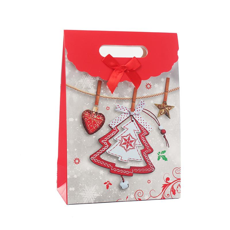Christmas Decorations 10pcs Gifts Boxes Packing Candy Box Foldable Wrapping Paper Bags Event Xmas Party Supplies