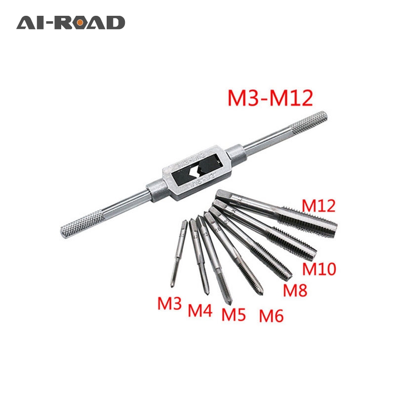 AI-ROAD Brand New 8Pcs Metal Screw Taps & Tap Wrench Holder Hand Hinge Set With Screw Tap Holder and
AI-ROAD Brand New 8Pcs Metal Screw Taps & Tap Wrench Holder Hand Hinge Set With Screw Tap Holder and