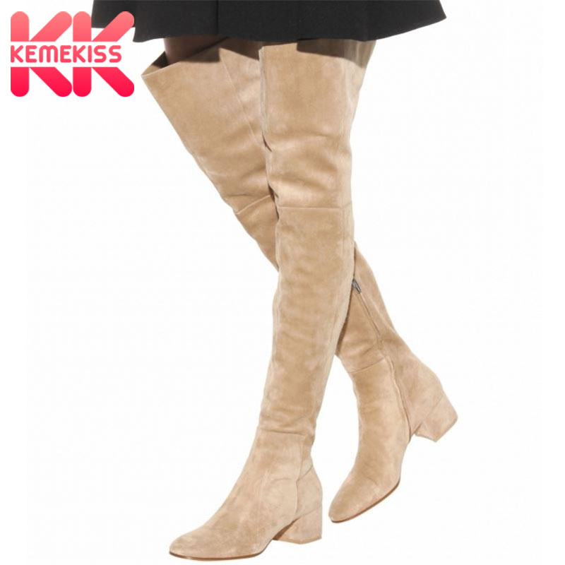 KemeKiss Brand Women Over The Knee High Boots Winter Warm Zipper Solid Color Boots Round Toe Concise Women Shoes Size 34-43, Black
KemeKiss Brand Women Over The Knee High Boots Winter Warm Zipper Solid Color Boots Round Toe Concise Women Shoes Size 34-43, Black