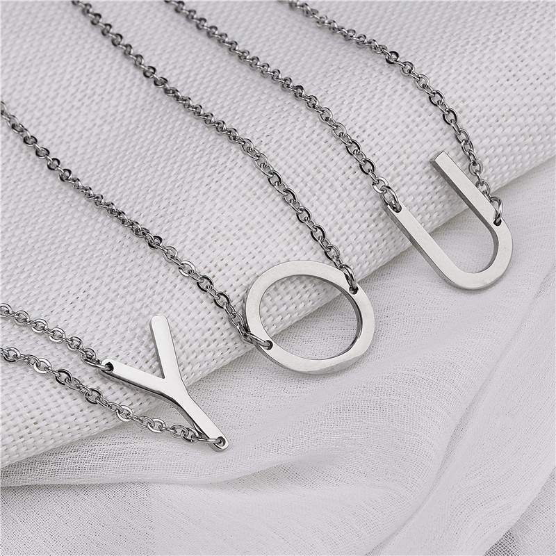 New Arrive 26 Alphabet Chocker Necklace Stainless Steel A-Z Letters Pendant Clavicle Necklaces For Girl Party Gift
New Arrive 26 Alphabet Chocker Necklace Stainless Steel A-Z Letters Pendant Clavicle Necklaces For Girl Party Gift