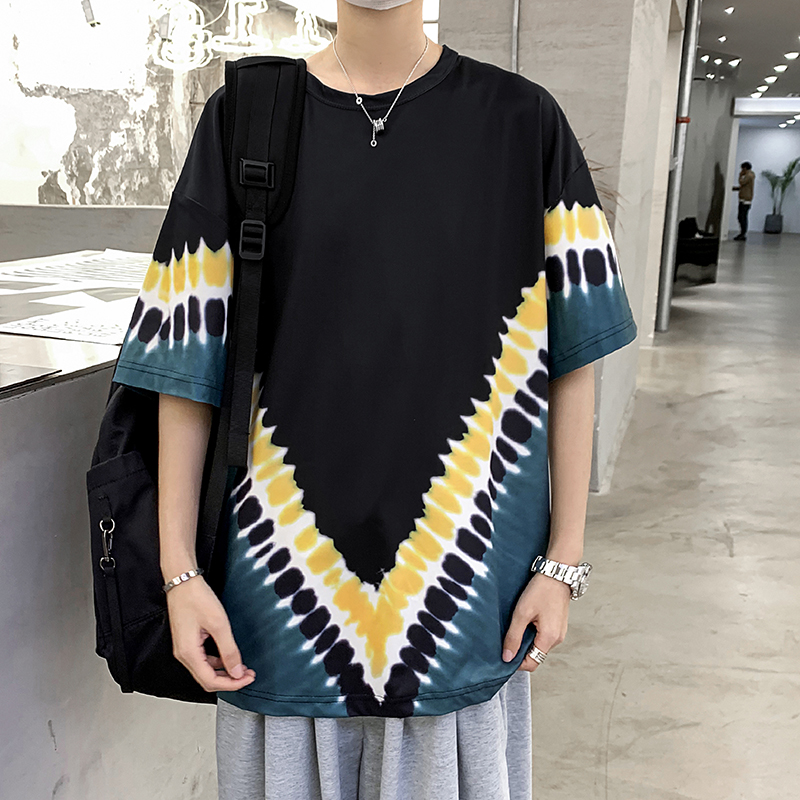 Summer T Shirt New Red Hit Color Short-sleeved T-shirt Men Summer Korean Version Couple Casual Wild Five-point oversized T Shirt, Black
Summer T Shirt New Red Hit Color Short-sleeved T-shirt Men Summer Korean Version Couple Casual Wild Five-point oversized T Shirt, Black