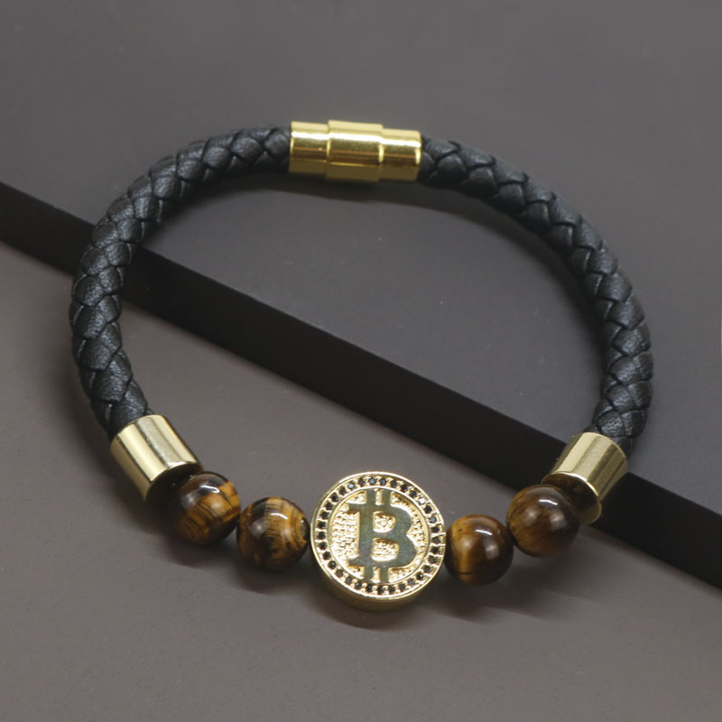 2020 8mm Natural Tiger Eye Stone Luxury Leather Bracelets For Men Gold Color Bracelet Men Pulseira Masculina BT-8
2020 8mm Natural Tiger Eye Stone Luxury Leather Bracelets For Men Gold Color Bracelet Men Pulseira Masculina BT-8