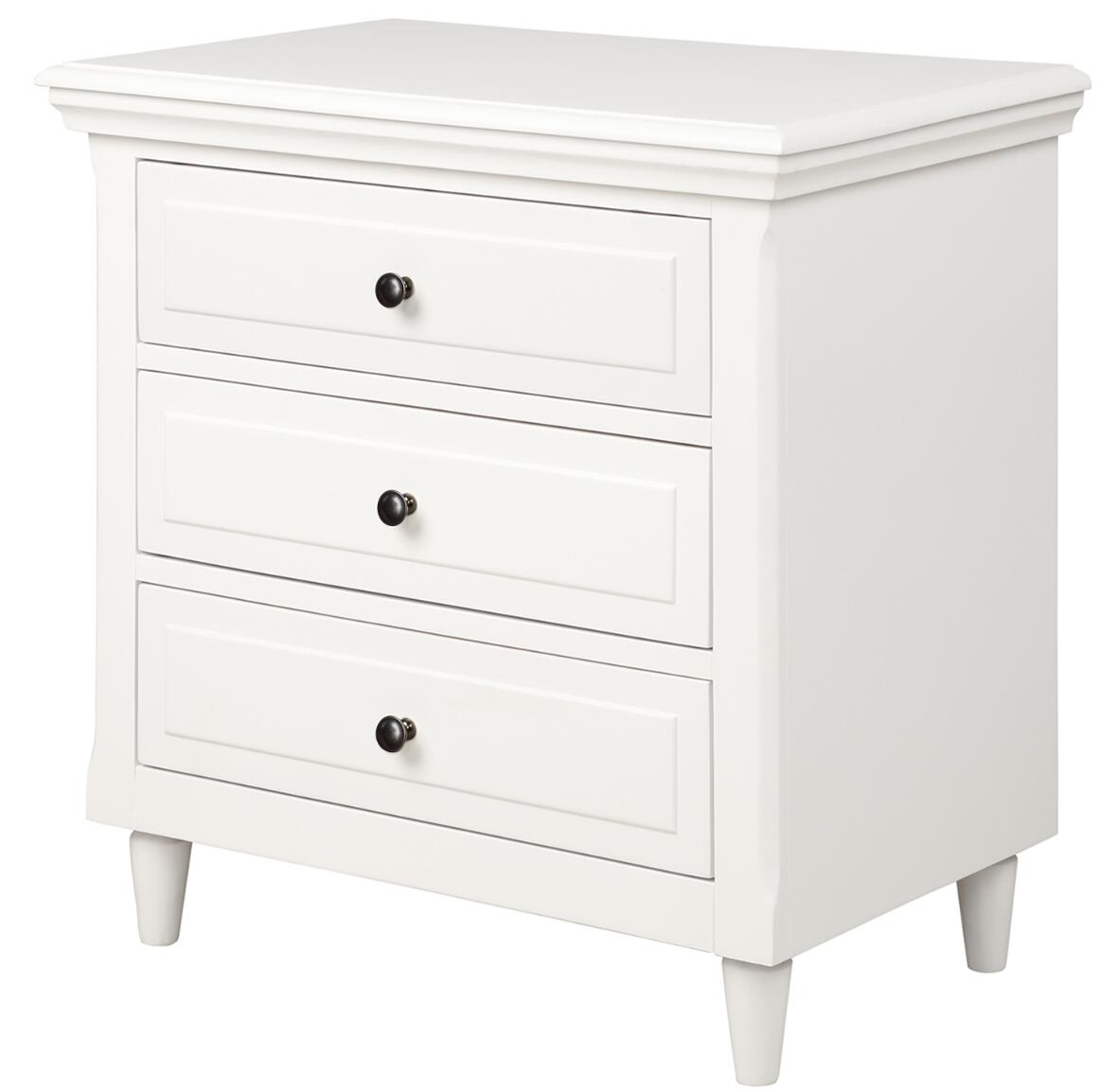 US STOCK FAST Shipping U_STYLE 3-Drawer Nightstand Storage soild Wood Cabinet nightands morden Bedroom Furniture WF193010AAK