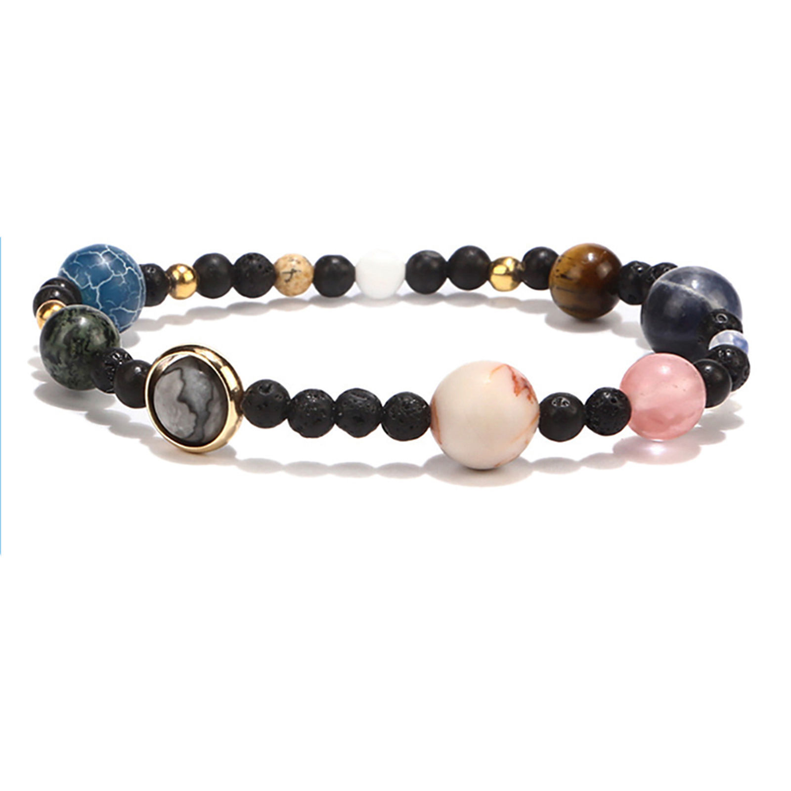 Handmade Natural 7 Chakra Bead Stone Bracelets for Women Reiki Healing Yoga Strand Beaded Bracelet Men