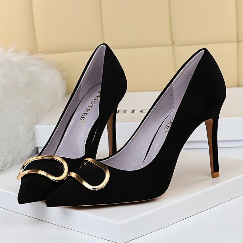 BICTREE 2020 Women 9cm High Heels Escarpins Suede Pink Pumps Lady Scarpins Fashion Kitten Low Heels Sexy Red Black Office Shoes
BICTREE 2020 Women 9cm High Heels Escarpins Suede Pink Pumps Lady Scarpins Fashion Kitten Low Heels Sexy Red Black Office Shoes