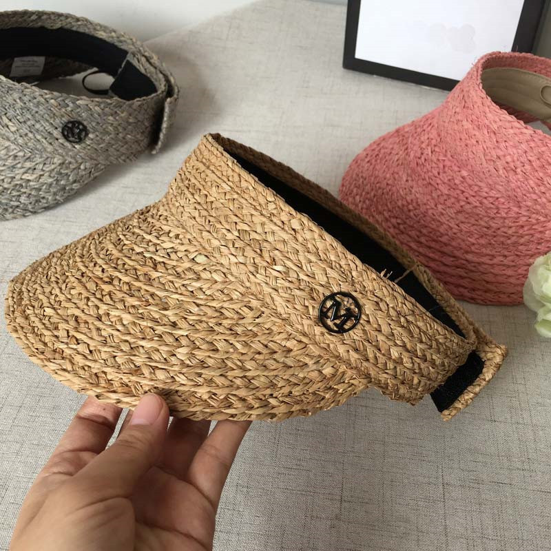 No hat M the prevent bask in summer travel lafite grass cap female han edition beach hat empty hat straw Visors T200103