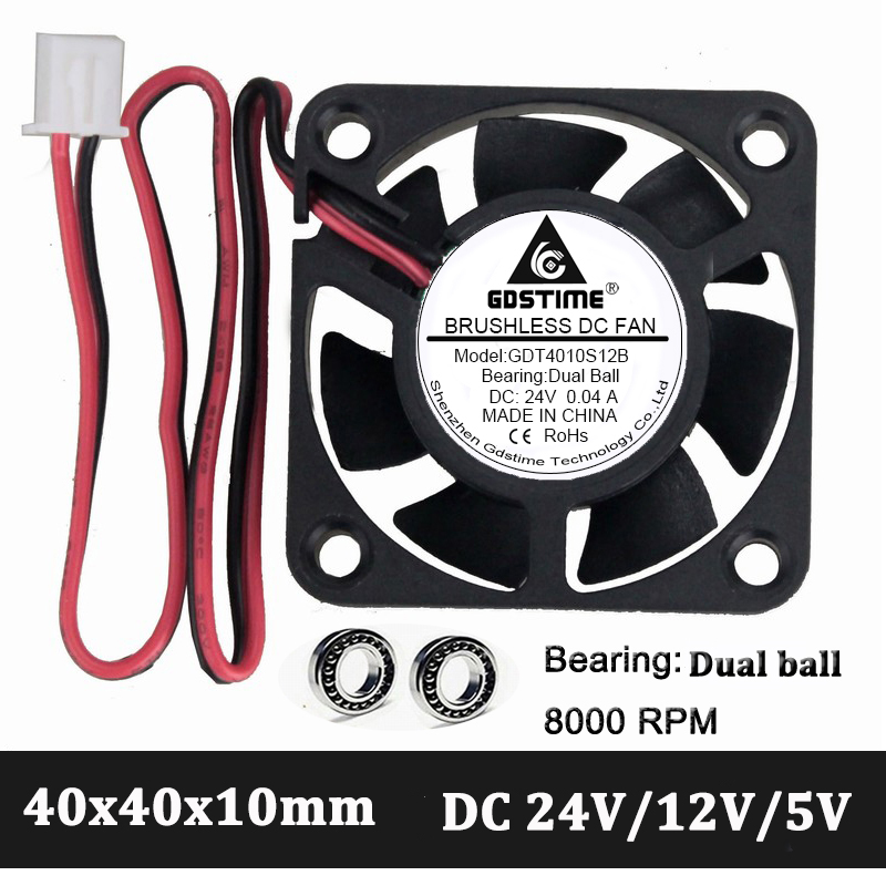 1 Piece Gdstime DC 24V 12V 5V 40MM 2PIN 3PIN Ball Bearing Computer Case CPU Cooler Cooling Fan Black 40x40x10mm For 3D Printer
1 Piece Gdstime DC 24V 12V 5V 40MM 2PIN 3PIN Ball Bearing Computer Case CPU Cooler Cooling Fan Black 40x40x10mm For 3D Printer