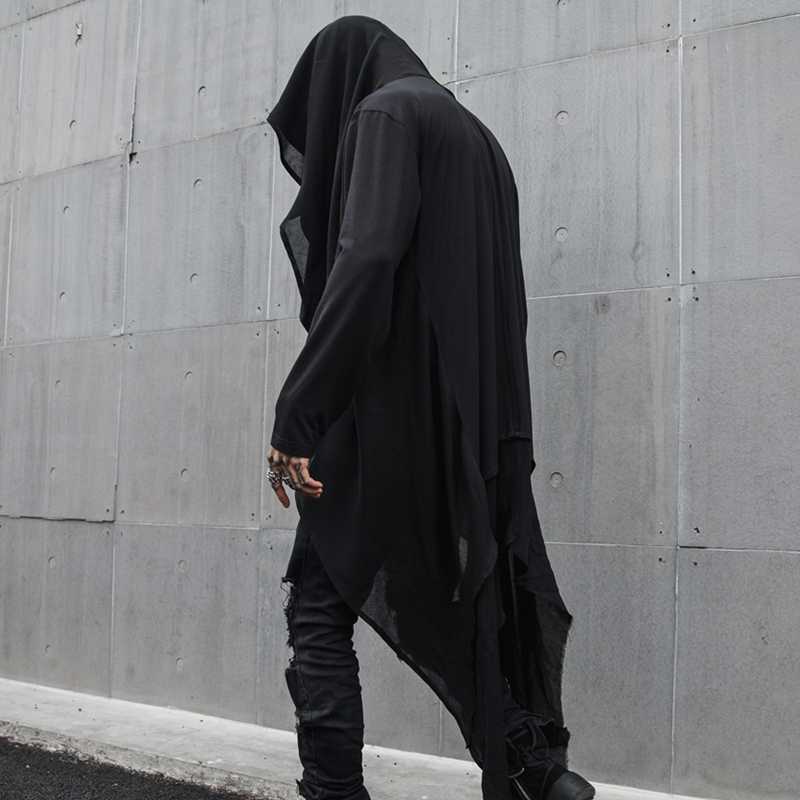 Spring Autumn Hooded Gothic cloak men Open stitch Halloween custom Punk rock Nightclub clothing Solid Black
Spring Autumn Hooded Gothic cloak men Open stitch Halloween custom Punk rock Nightclub clothing Solid Black