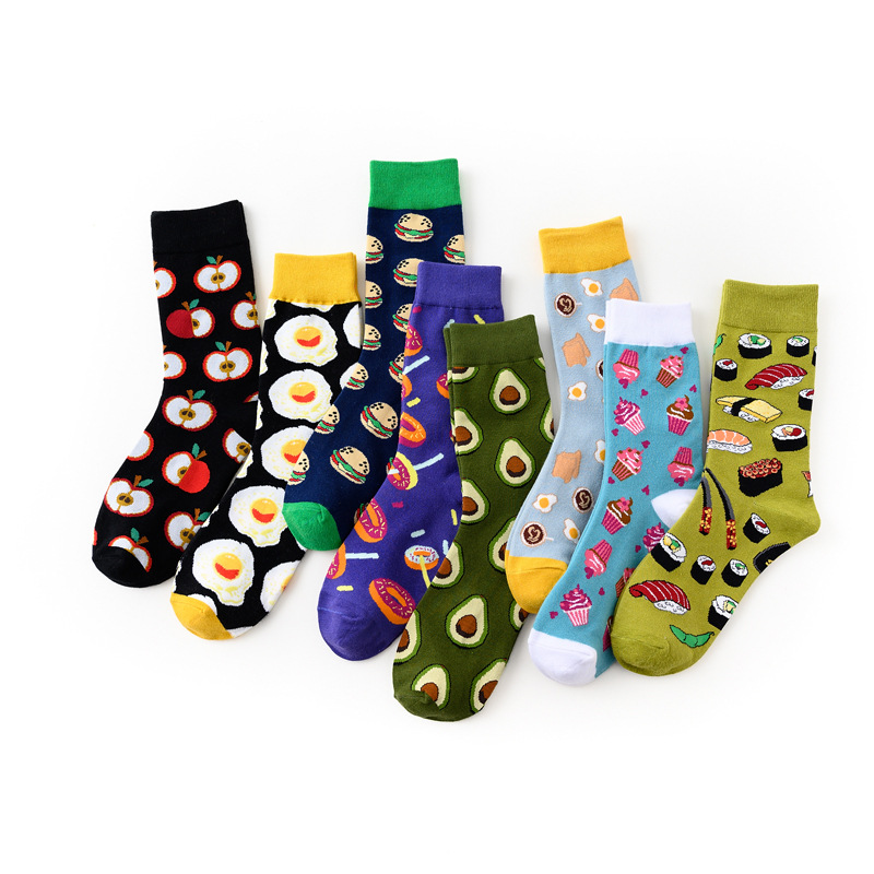 1 Pairs Women Crew Socks Funny Cute Cartoon Fruits Avocado Lemon Hamburgsushi Egg Happy Japanese Harajuku skateboard Socks
1 Pairs Women Crew Socks Funny Cute Cartoon Fruits Avocado Lemon Hamburgsushi Egg Happy Japanese Harajuku skateboard Socks