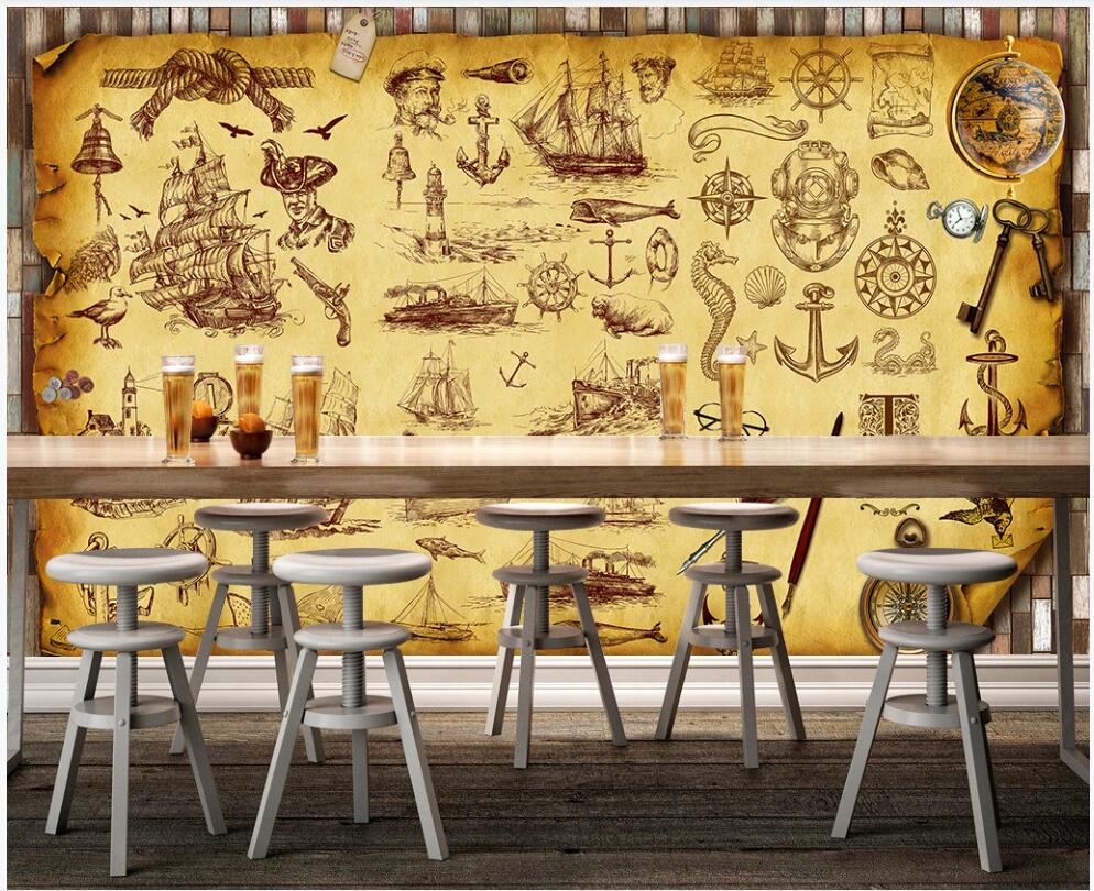 3d photo wallpaper custom mural on the wall Vintage Paper Nautical Ship Restaurant Bar home decor photo wallpaper in the living room, Non-woven wallpaper
3d photo wallpaper custom mural on the wall Vintage Paper Nautical Ship Restaurant Bar home decor photo wallpaper in the living room, Non-woven wallpaper