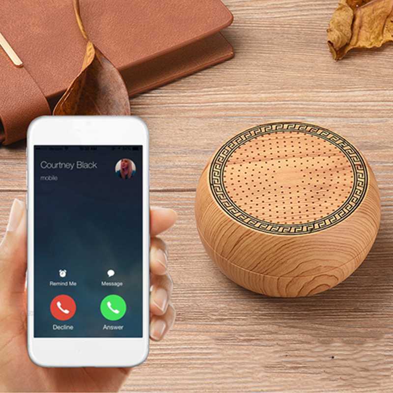Wooden speaker MP3 music wireless stereo speaker supports TF card AUX USB wireless portable mini bluetooth