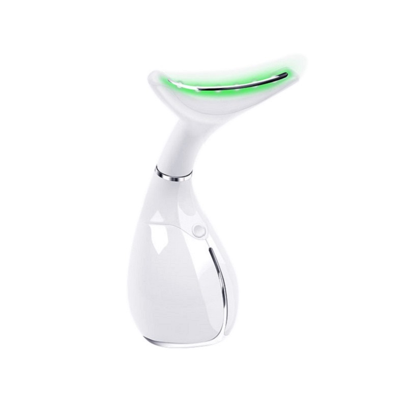 Rechargeable Neck Instrument Beauty LED Photon Vibration Skin Tighten Anti Wrinkle Remove Neck Lifting Massager Device