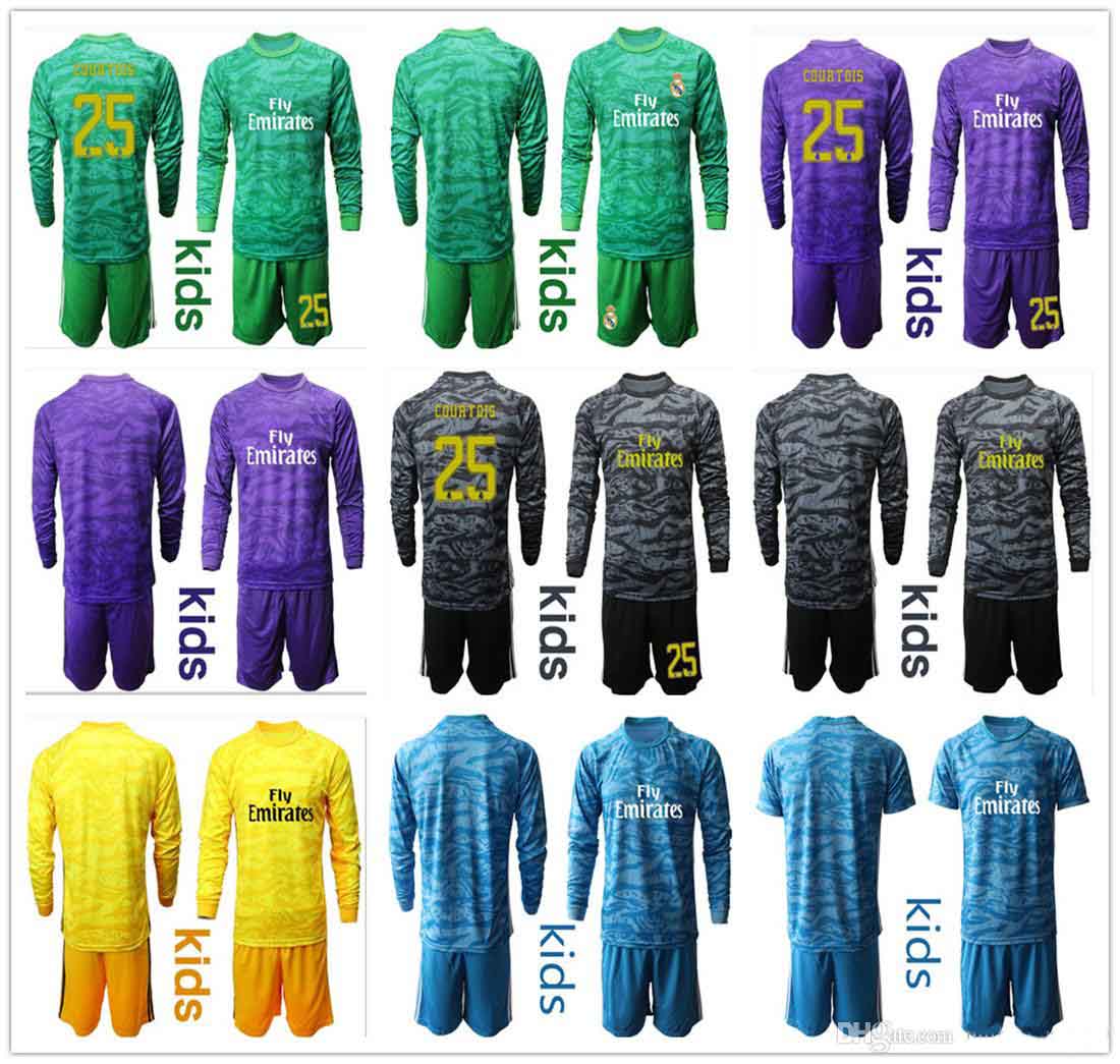 2019 2020 Boy Kid Youth Real Madrid Soccer Set Goalkeeper Kit Blue 13 Courtois Goalkeeper Areola Areola Children Uniform Long Sleeve, 10
2019 2020 Boy Kid Youth Real Madrid Soccer Set Goalkeeper Kit Blue 13 Courtois Goalkeeper Areola Areola Children Uniform Long Sleeve, 10