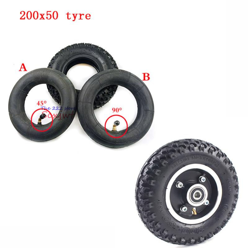 

8" Electric Scooter Tyre tube With Wheel Hub Scooter 200x50 Tyre Inflation Electric Vehicle Aluminium Alloy Wheel Pneumatic Tire
