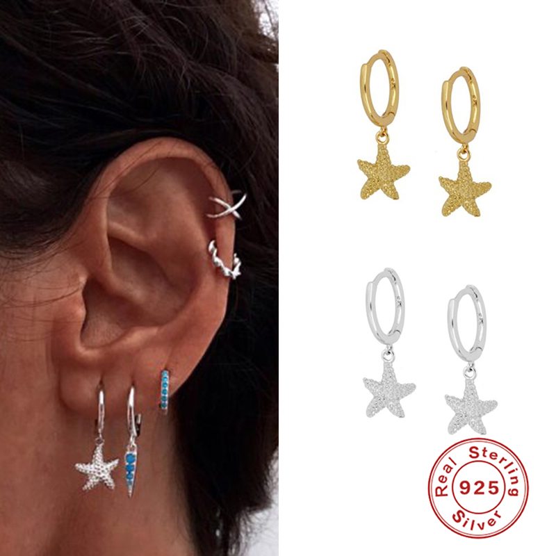 Fashion 925 Sterling Silver Hoop Earrings For Women Earring brinco Starfish Pendant Earrings Fine Jewelry oorbellen Couple Gift
Fashion 925 Sterling Silver Hoop Earrings For Women Earring brinco Starfish Pendant Earrings Fine Jewelry oorbellen Couple Gift