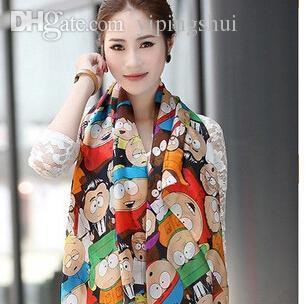 Wholesale-2020 Fashion Women Novel Cartoon Figure Fashion South Park Print Chiffon Silk Scarfs Woman Cape Shawl S17
Wholesale-2020 Fashion Women Novel Cartoon Figure Fashion South Park Print Chiffon Silk Scarfs Woman Cape Shawl S17