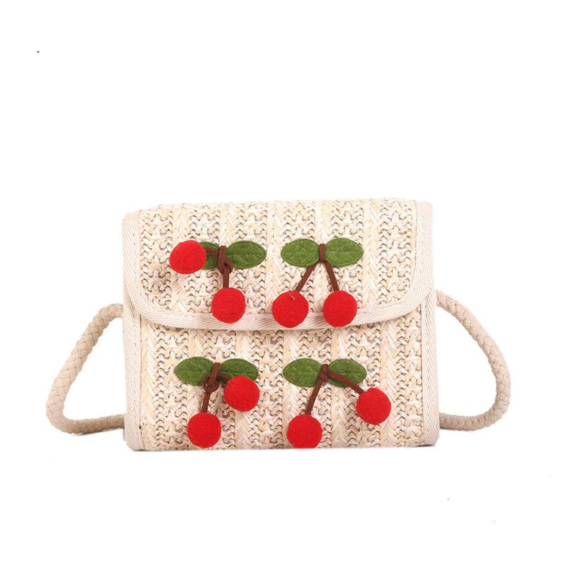 Woman Shoulder Bags Crossbody Bag Straw Weaving Sweet Cherry Beach Buckle cherry decoration Wild Popular Fashionable, As pic
Woman Shoulder Bags Crossbody Bag Straw Weaving Sweet Cherry Beach Buckle cherry decoration Wild Popular Fashionable, As pic