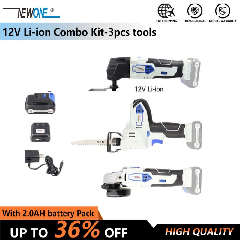12V Cordless Lithium Angle grinder, reciprocating saw and oscillating tool multi-function combo kit for grinding, cutting
12V Cordless Lithium Angle grinder, reciprocating saw and oscillating tool multi-function combo kit for grinding, cutting