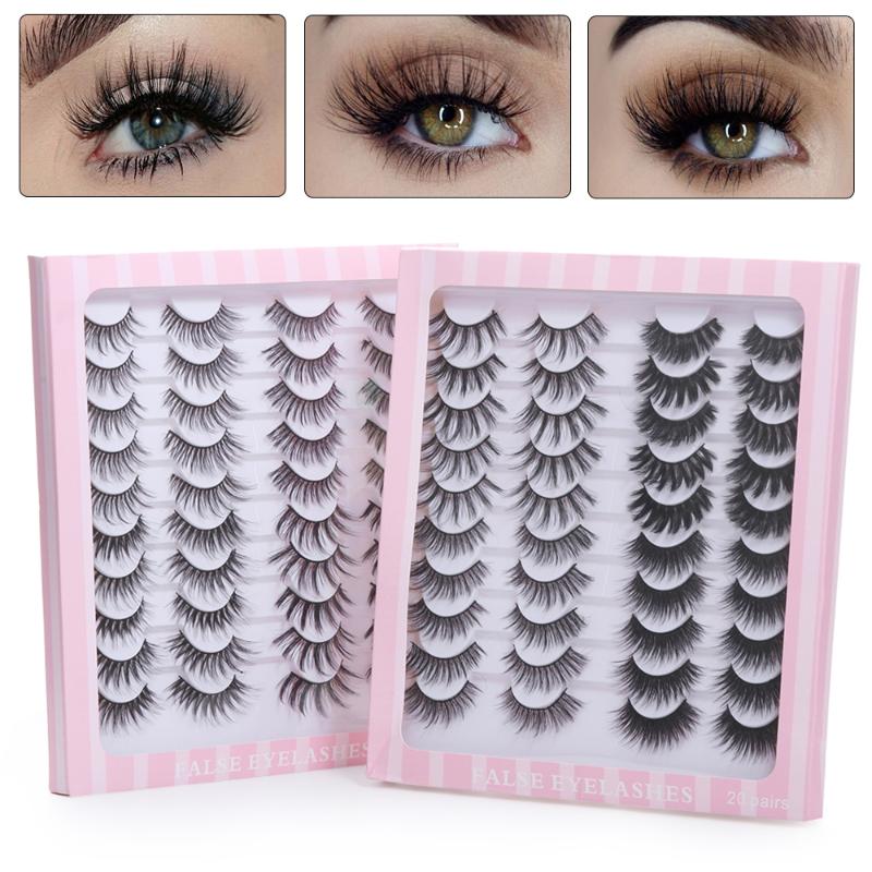 20 Pairs Mixed 3D Mink False Eyelashes Natural Long WIspies Bushy Fluffy Lashes Reusable Eye Makeup Black Eye Makeup Tools
20 Pairs Mixed 3D Mink False Eyelashes Natural Long WIspies Bushy Fluffy Lashes Reusable Eye Makeup Black Eye Makeup Tools