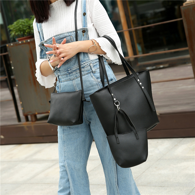 Women's Bag Three Sets of Different Size Bags Fashion Single-Shoulder Bag for Women Handbag Ms. Bales, Black
Women's Bag Three Sets of Different Size Bags Fashion Single-Shoulder Bag for Women Handbag Ms. Bales, Black