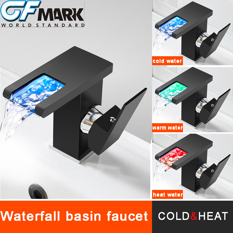 LED Color Changes brass Waterfall Basin Faucet Bathroom Bath Tub Sink Mixer Tap Single Handle Kitchen Water Faucet Chrome Finish
LED Color Changes brass Waterfall Basin Faucet Bathroom Bath Tub Sink Mixer Tap Single Handle Kitchen Water Faucet Chrome Finish