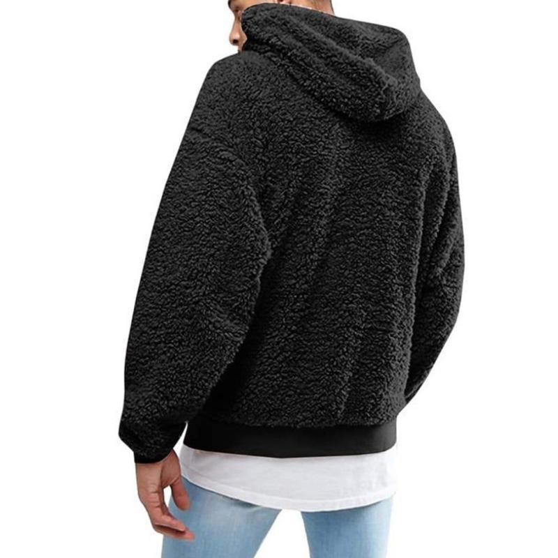 Warm Fluffy Hoodie Pullover Fleece Sweatshirt Hooded Coat Jumper Autumn Winter Clothes