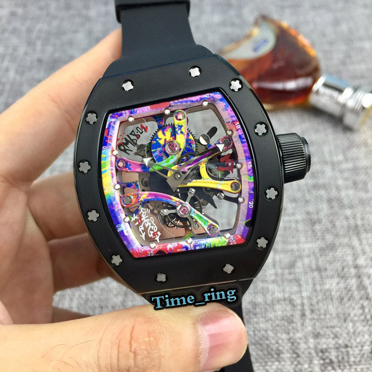 Top version RM 68-01 Skeleton Dial Black Steel Case Japan Miyota Automatic Movement RM 68-01 Mens Watch Rubber Strap Designer Sport Watches, Professional waterproof
Top version RM 68-01 Skeleton Dial Black Steel Case Japan Miyota Automatic Movement RM 68-01 Mens Watch Rubber Strap Designer Sport Watches, Professional waterproof