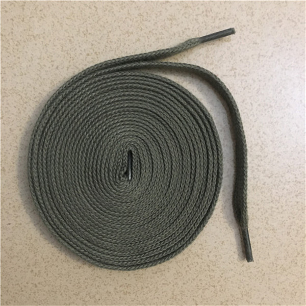 100% About 2M cotton shoelaces Real picture home shoes parts milk white/black/army green color