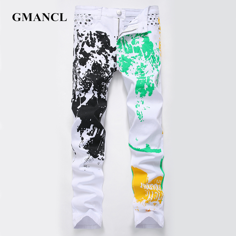 GMANCL Letter printed Hip Hop Men Denim Pants trousers Straight streetwear High Quality Cotton Elasticity Slim casual men Jeans, Bjz001
GMANCL Letter printed Hip Hop Men Denim Pants trousers Straight streetwear High Quality Cotton Elasticity Slim casual men Jeans, Bjz001