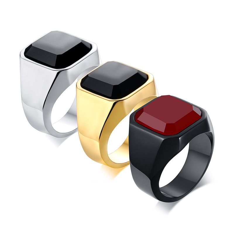 Men's Stainless Steel Agate Finger Rings Square Fashion Male Band Rings Jewelry Accessories Size 7 8 9 10 11 12, Silver
Men's Stainless Steel Agate Finger Rings Square Fashion Male Band Rings Jewelry Accessories Size 7 8 9 10 11 12, Silver