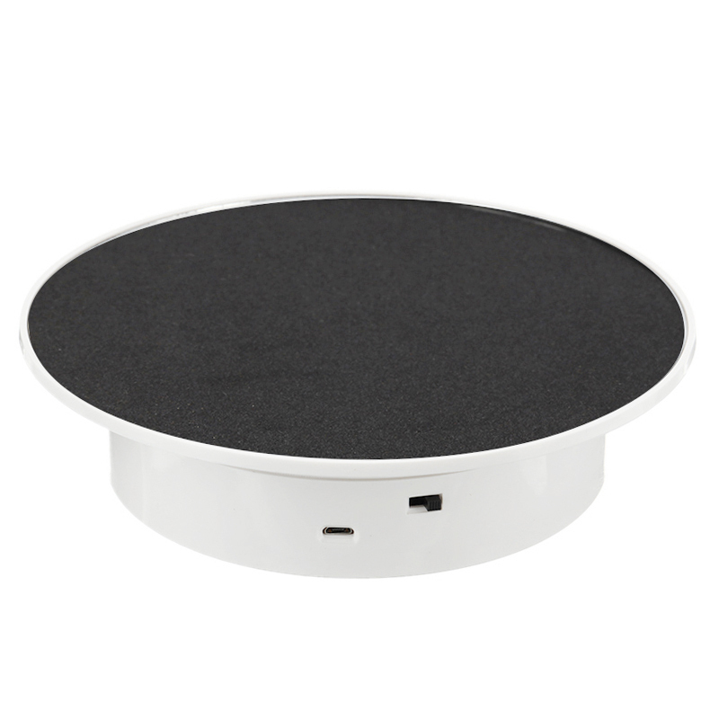 20cm Electric Rotating Jewelry Display Stand Motorized Rotary Turntable Modeldisplay Stand Base USB/Battery Powered MX200810