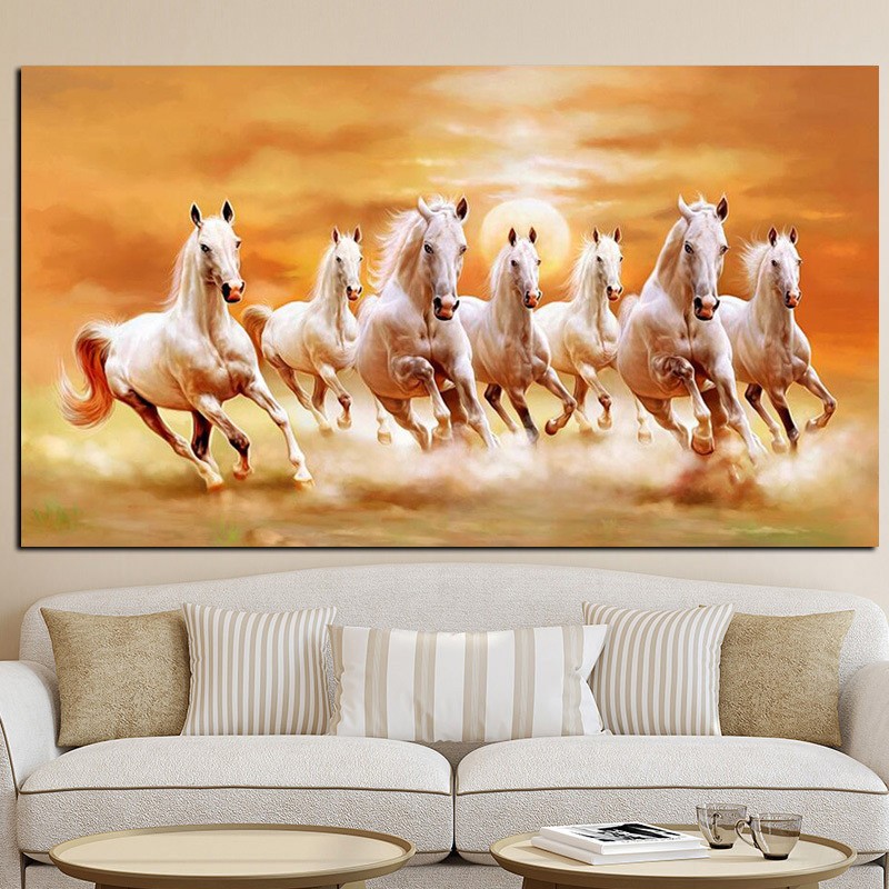 Canvas Painting Wall Posters and Prints Seven white horses Wall Art Pictures For Living Room Decoration Dining Restaurant Hotel Home Decor
Canvas Painting Wall Posters and Prints Seven white horses Wall Art Pictures For Living Room Decoration Dining Restaurant Hotel Home Decor
