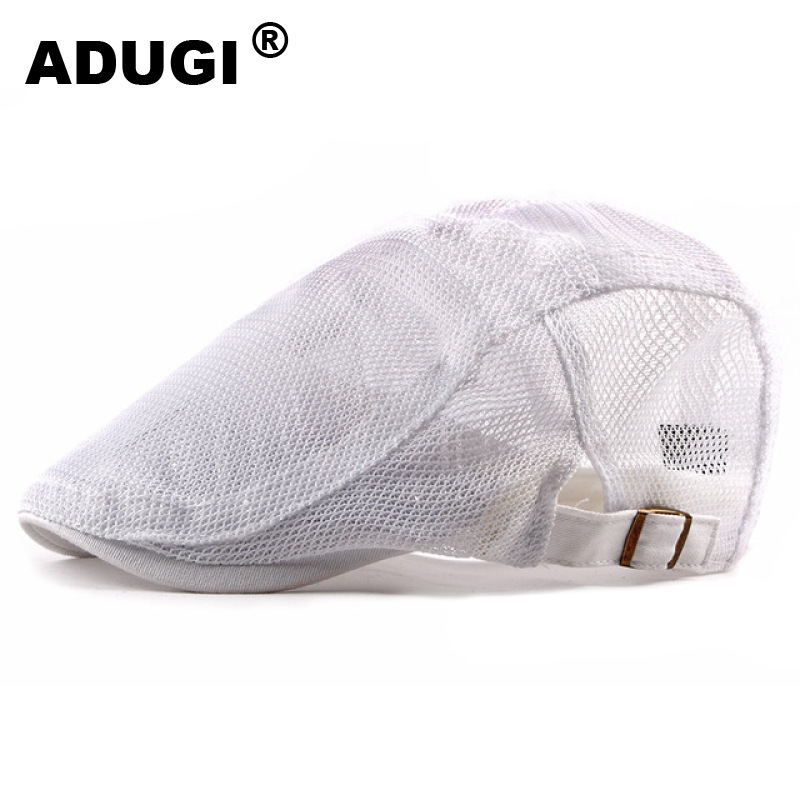 Berets ADUGI Hollow Mesh Beret Men And Women Summer Casual Caps Korean Fashion Breathable Simple Light Plate Forward Hat, White
Berets ADUGI Hollow Mesh Beret Men And Women Summer Casual Caps Korean Fashion Breathable Simple Light Plate Forward Hat, White