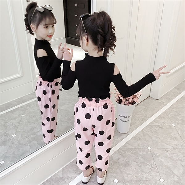 Girl Clothes Set Size For 2T 3 4 5 6 7 8 9 10 Years Long Sleeve Pants 2Pcs Suits Fashion Baby Girls Bodysuit Kids Clothing Set