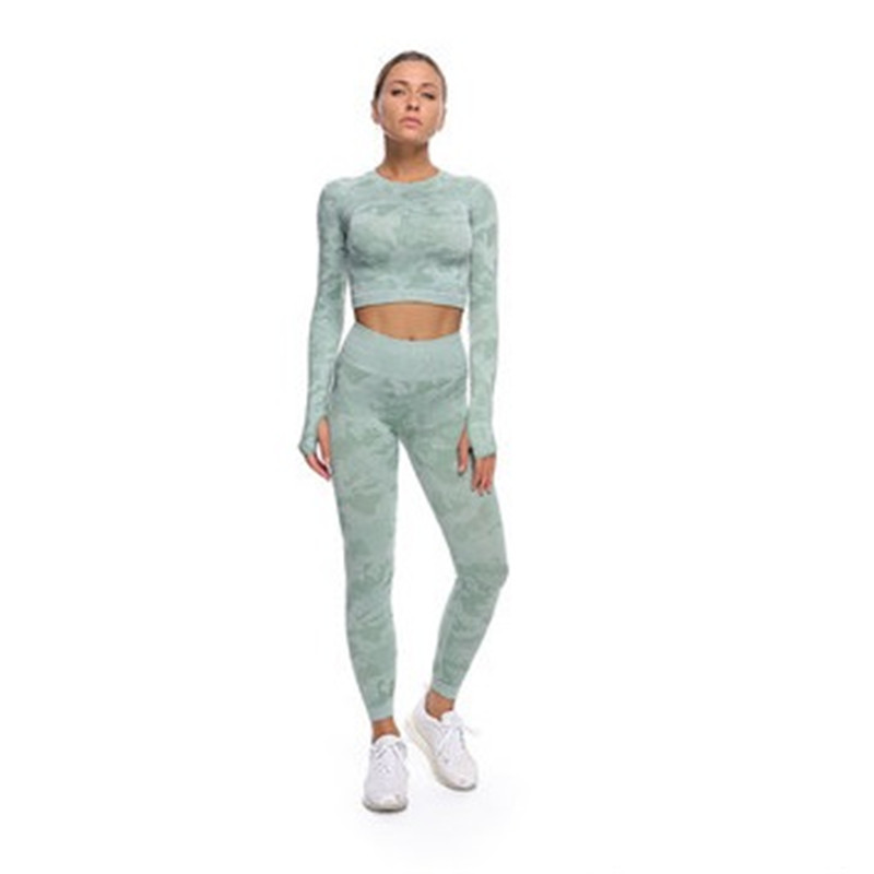 Sportswear Seamless Long Sleeve Shirts Fitness Yoga Set Active Gym Ropa Deportiva Mujer High Waist Pants Crop Top Running, Yoga pants green
Sportswear Seamless Long Sleeve Shirts Fitness Yoga Set Active Gym Ropa Deportiva Mujer High Waist Pants Crop Top Running, Yoga pants green