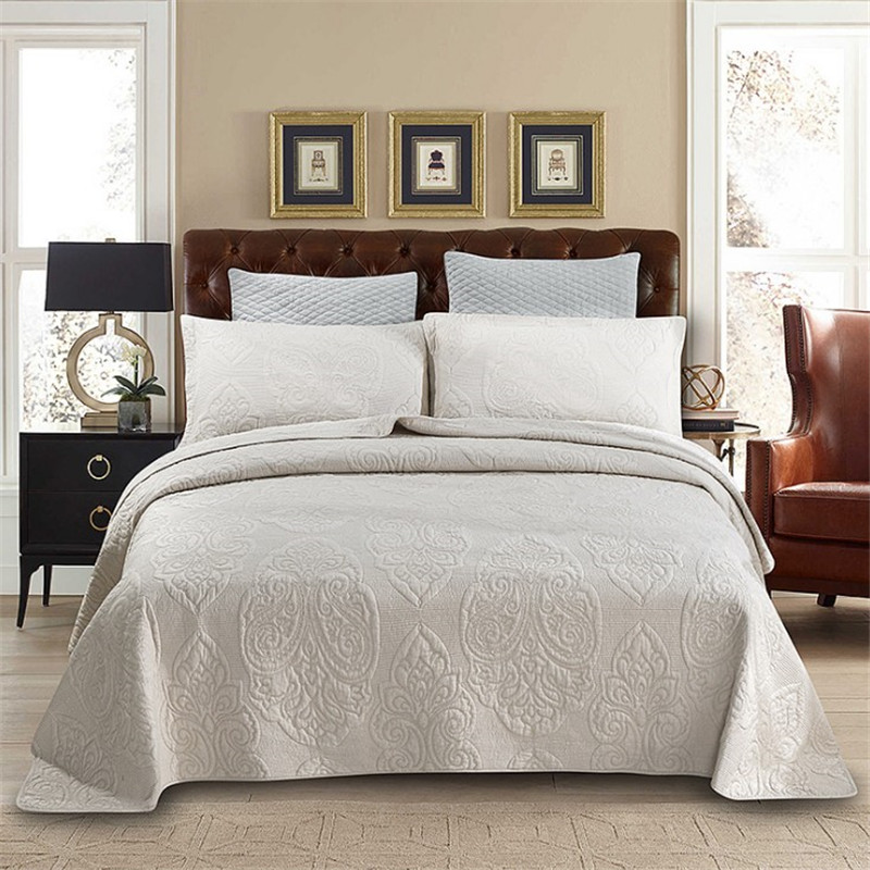 American style pure color cotton embroidery patchwork quilt queen king size 3pcs washed air condition bed cover/bedspread Y
American style pure color cotton embroidery patchwork quilt queen king size 3pcs washed air condition bed cover/bedspread Y