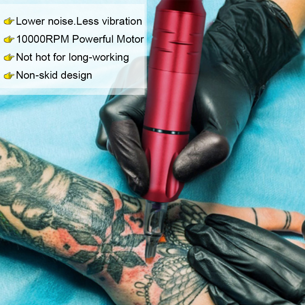 Complete Tattoo Machine Kit LCD Touch Screen Power Tattoo Pen machine Set with Needle For Tattoo Eyebrow Tattooist Beginner T200609