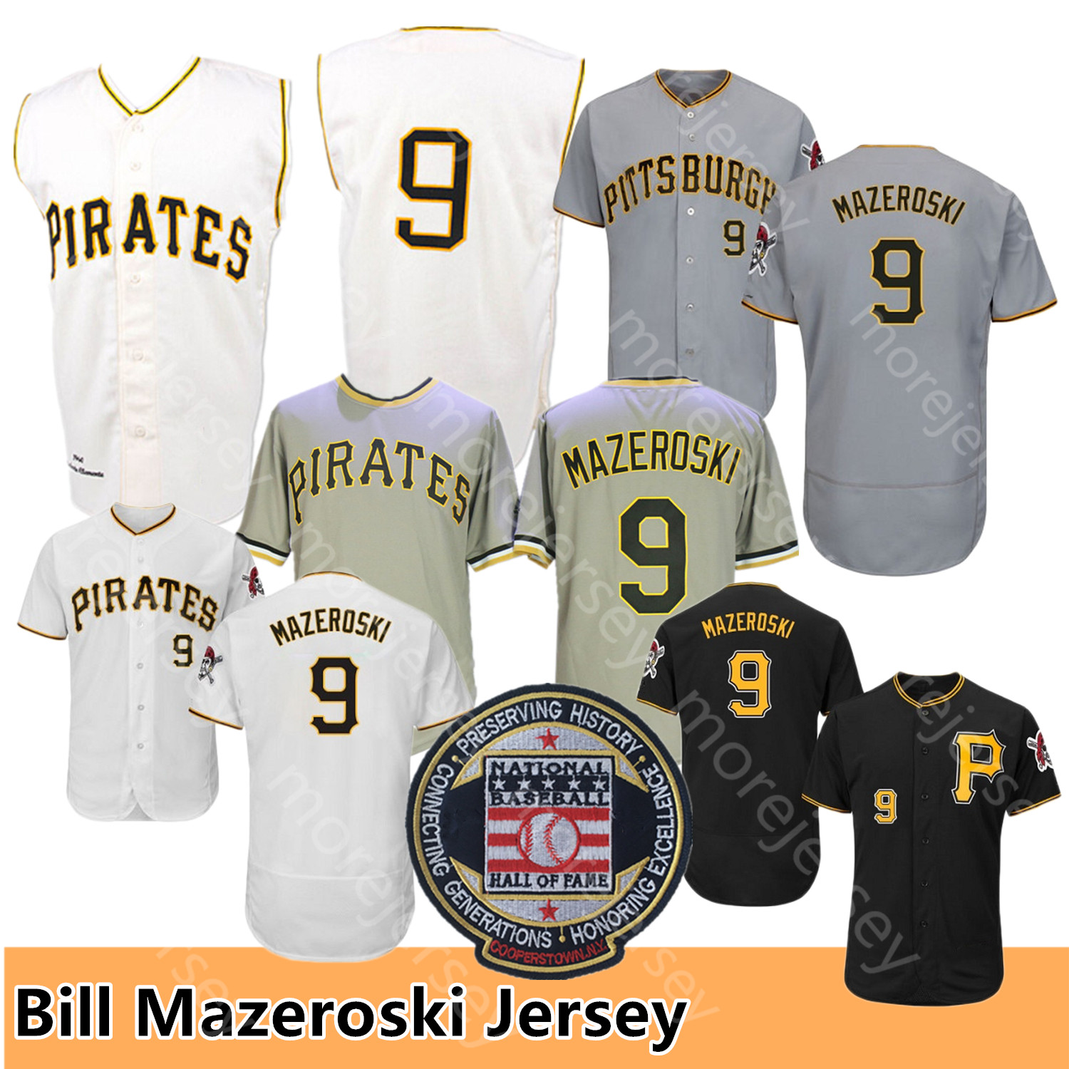 Bill Mazeroski Jersey 1960 Baseball Hall Of Fame Pittsburgh Jerseys Home Away Cream Sleeveless Grey Black White All Stitched And Embroidery, 1960 cream
Bill Mazeroski Jersey 1960 Baseball Hall Of Fame Pittsburgh Jerseys Home Away Cream Sleeveless Grey Black White All Stitched And Embroidery, 1960 cream