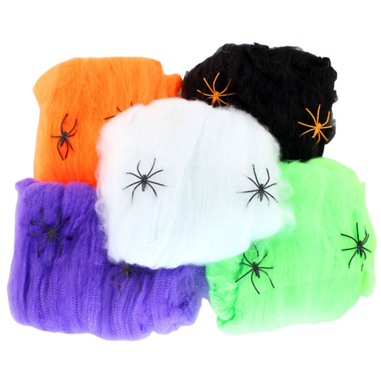 5 color Halloween Spider Web Stretchy Cobweb With Spider For halloween party KTV Props Bar Haunted House party decoration Wholesale JJ729
5 color Halloween Spider Web Stretchy Cobweb With Spider For halloween party KTV Props Bar Haunted House party decoration Wholesale JJ729