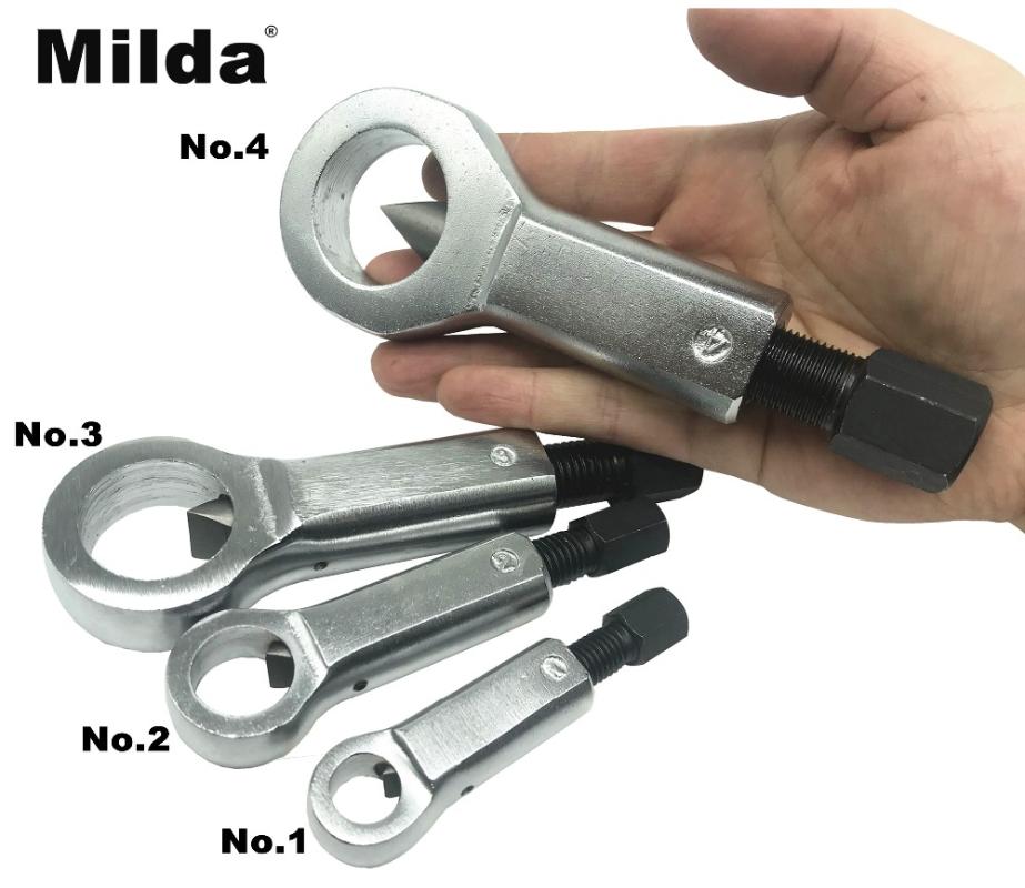 

Milda 4 kinds nut splitter Cracker 9 - 36mm Heavy Duty Nut Splitter Set Broken Damaged Screw Remover Removal Splitting Tools
